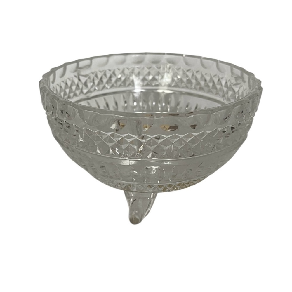 Anna Hutte German Lead Crystal 3 Toed Candy Dish